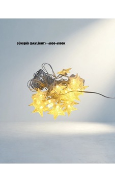 Yıldız Tasarımlı 5 Metre Led Şerit Işık Sabit Beyaz Yıldız Tasarımlı 5 Metre Led Şerit Işık Sabit Beyaz