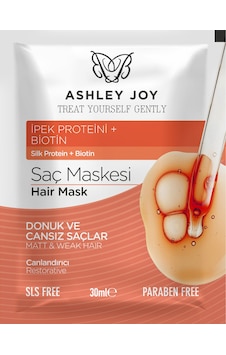 Ashley Joy İpek Proteini İçeren Donuk Ve Cansız Saçlara Özel Canlandırıcı Saç Maskesi 30 ML Ashley Joy İpek Proteini İçeren Donuk Ve Cansız Saçlara Özel Canlandırıcı Saç Maskesi 30 ML