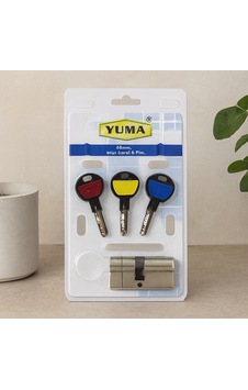 68mm 6 Pim Bilyalı Silindir Göbeği Nikel Saten, 3 Anahtar 68mm 6 Pim Bilyalı Silindir Göbeği Nikel Saten, 3 Anahtar