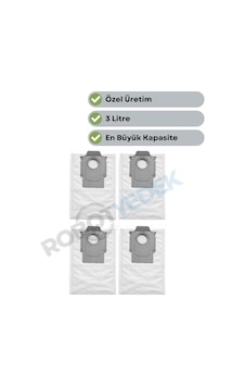 Roborock Saros 20 Sonic Uyumlu Toz Çöp Torbası 4 Adet Roborock Saros 20 Sonic Uyumlu Toz Çöp Torbası 4 Adet