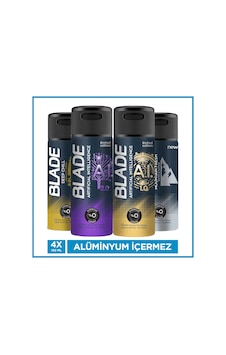 Blade Erkek Sprey Deodorant Karma Set 4 x 150 ML Blade Erkek Sprey Deodorant Karma Set 4 x 150 ML