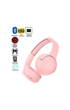 Ergonomik Tasarım Kablosuz Bluetooth Mikrofonlu Aux Kablolu Spor Kulaklık Sd Kartlı Pembe - 861188739 Ergonomik Tasarım Kablosuz Bluetooth Mikrofonlu Aux Kablolu Spor Kulaklık Sd Kartlı Pembe - 861188739