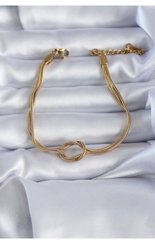 316l Çelik Gold Renk Düğüm Model Kadın Bileklik 316l Çelik Gold Renk Düğüm Model Kadın Bileklik