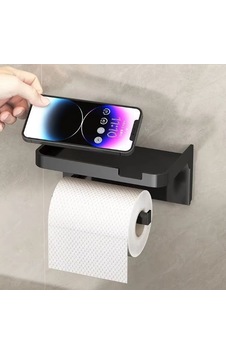 Marelli Fondo Telefon Raflı Telefon Koyma Hazneli Tuvalet Wc Kağıtlığı Kağıtlık Gri