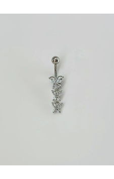 Kelebek Detaylı Sallantılı Göbek Piercing Çok Renkli Kelebek Detaylı Sallantılı Göbek Piercing Çok Renkli