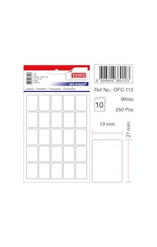 Tanex OFC-112 19 X 27 MM Okul Etiketi Tanex OFC-112 19 X 27 MM Okul Etiketi