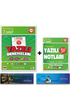 Tonguç Akademi 7. Sınıf 1. Dönem Yazılı Notları - 1. Dönem Yazılı Denemeleri Set - Süper İkili 2 Kitap Tonguç Akademi 7. Sınıf 1. Dönem Yazılı Notları - 1. Dönem Yazılı Denemeleri Set - Süper İkili 2 Kitap