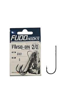 Fudo 6101 No:2/0 Fudo Worm Ssb Black Nikel Olta İğnesi 5 Adet Fudo 6101 No:2/0 Fudo Worm Ssb Black Nikel Olta İğnesi 5 Adet