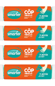 Smarter Büyük Boy Çöp Torbası 4 Adet Yeşil 65 x 80 CM Smarter Büyük Boy Çöp Torbası 4 Adet Yeşil 65 x 80 CM