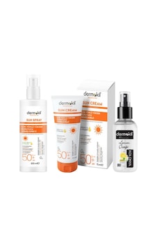 Dermokil Çok Yönlü Yüksek Koruyucu Güneş Spreyi SPF50+ 200 ML + Güneş Kremi SPF50+ 75 ML + Limon Kolonyası Sprey 100 ML Dermokil Çok Yönlü Yüksek Koruyucu Güneş Spreyi SPF50+ 200 ML + Güneş Kremi SPF50+ 75 ML + Limon Kolonyası Sprey 100 ML