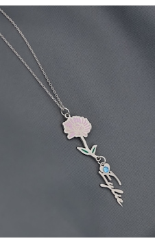 Papatya Silver 925 Ayar Gümüş Rodyum Kaplama Özel Tasarım Kalp Doğum Taşlı Mineli Kasım Ayı Çiçeği, Isim Kolye Papatya Silver 925 Ayar Gümüş Rodyum Kaplama Özel Tasarım Kalp Doğum Taşlı Mineli Kasım Ayı Çiçeği, Isim Kolye