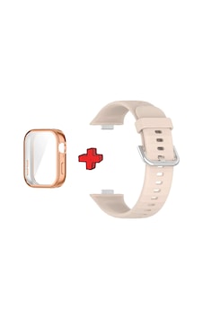 Watch Fit 3 İle Uyumlu Kasa Ekran Koruyucu Ve Jel Silikon Kordon 2in1 Renk101
