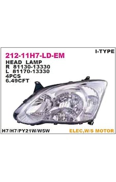 Dpo On Far Sol- Motorlu - Toyota Corolla Hb 04/06 MR00-DPO-212-11H7L-LD-EM