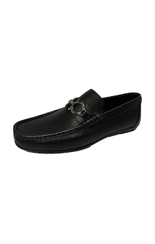 Serdar Yeşil 1055 Serdar Shoes Siyah Deri Delikli Ayakkabı 001