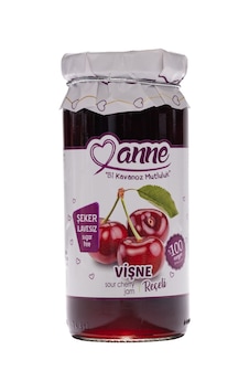 Anne Şeker İlavesiz Vişne Reçeli 300g Elma Suyu İle Tatlandırılmıştır, Katkı İçermez Anne Şeker İlavesiz Vişne Reçeli 300g Elma Suyu İle Tatlandırılmıştır, Katkı İçermez