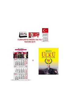 Cumhuriyetin 100. Yılı Takvim Seti, 5 Parça, Renkli Cumhuriyetin 100. Yılı Takvim Seti, 5 Parça, Renkli