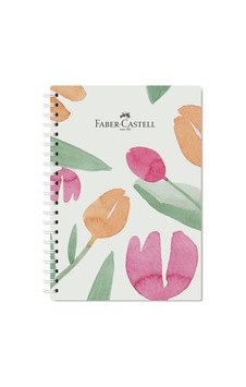 Karton Kapak,flowers Defter,100 Y,kareli,80 Gr Kağıt,spiral,1 Adet Karma Renk Gönderilir