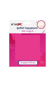 İnox Şeffaf Yapışkanlı Not Kağıdı 75x75 Pembe 50'li İnox Şeffaf Yapışkanlı Not Kağıdı 75x75 Pembe 50'li
