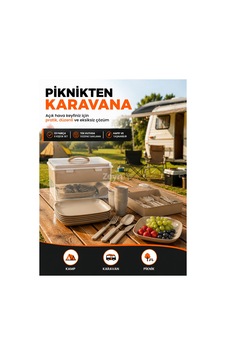 6 Kişilik 33 Parça Piknik Seti Saklama Kutulu Bpa Free Kamp Ve Seyahat Yemek Seti Bej 6 Kişilik 33 Parça Piknik Seti Saklama Kutulu Bpa Free Kamp Ve Seyahat Yemek Seti Bej