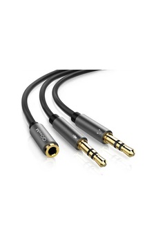 Qgeem Qg-au06 3.5mm Çoğaltıcı Audio Kablo Siyah