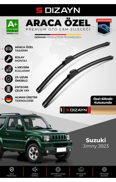 S-dizayn Suzuki Jimny Jb23 Ön Cam Silecek Seti 1998-2018 Premium Araca Özel 45-40 Cm A+ Kalite Aocs-