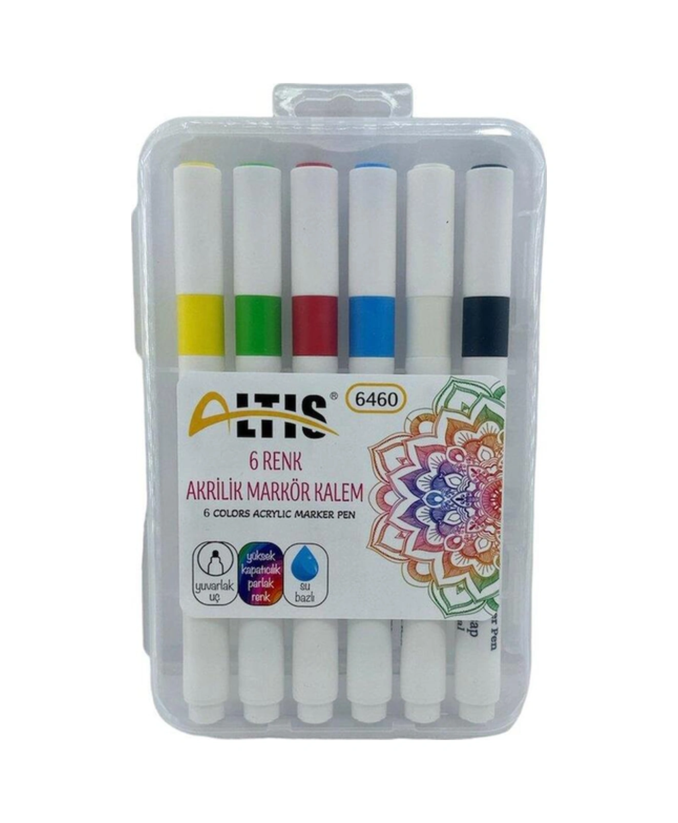 Markör Kalem Akrilik Kalemi 6 Renk 6460