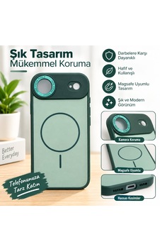 İphone 17 Aır Uyumlu Kamera Korumalı Silikon Yeşil İphone 17 Aır Uyumlu Kamera Korumalı Silikon Yeşil