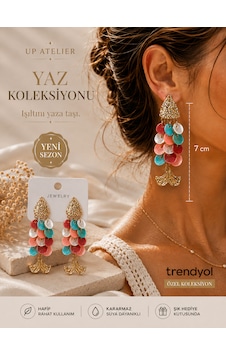 Yaz Koleksiyonu Plaj Modası Rengarenk Pullu Balık Model Küpe Yaz Koleksiyonu Plaj Modası Rengarenk Pullu Balık Model Küpe