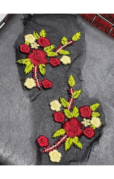 16x13 Cm Güpür Nakış Işleme Ikili Aplike Yama Dikiş Aksesuarı 16x13 Cm Güpür Nakış Işleme Ikili Aplike Yama Dikiş Aksesuarı