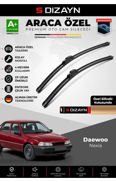 S-dizayn Daewoo Nexia Ön Cam Silecek Seti 1995-2000 Premium Araca Özel 45-45 Cm A+ Kalite Aocs-1727