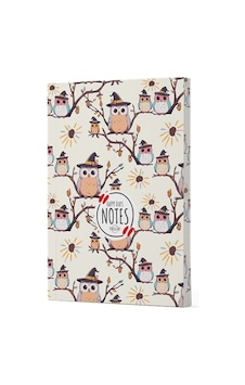 Baykuş 7 - Yan Boyamalı Çizgili Defter Bej Baykuş 7 - Yan Boyamalı Çizgili Defter Bej