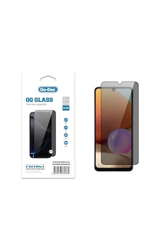 Galaxy A23 Uyumlu Go Des Og Glass Privacy Antistatik Temperli Cam Ekran Koruyucu Siyah