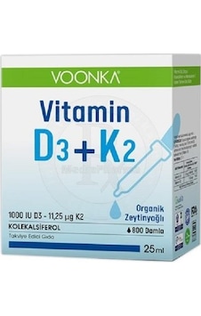 Voonka Vitamin D3 K2 Damla 25 Ml Voonka Vitamin D3 K2 Damla 25 Ml
