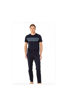 Pierre Cardin Penye Kısakol Pijama Takım Lacivert