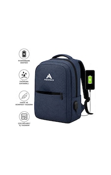 Lacivert Laptop Sırt Çantası, Bilgisayar Korumalı İç Bölmeli Notebook Çantası, Organizer Cepli Ve Lacivert Laptop Sırt Çantası, Bilgisayar Korumalı İç Bölmeli Notebook Çantası, Organizer Cepli Ve