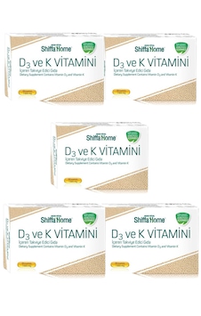 5 Adet Shiffa Home D3 Ve K2 Vitamini 1300 Mg Softjel 5 Adet Shiffa Home D3 Ve K2 Vitamini 1300 Mg Softjel
