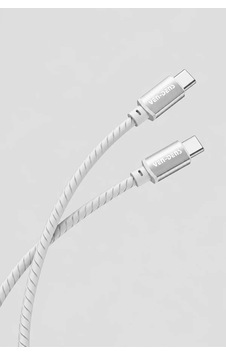 Ven-dens Vd-dcq05 60 W Pd Type-c To Type-c Hızlı Şarj Ve Veri Kablosu, 1 Metre, Esnek Silikon, Gri