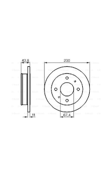 Bosch 0986478727 Ön Fren Aynası Hyundai Atos 1.0 03-230x4 5171202100