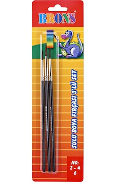 Sulu Boya Fırçası Fırça Seti 3 Lü no 2-4-6