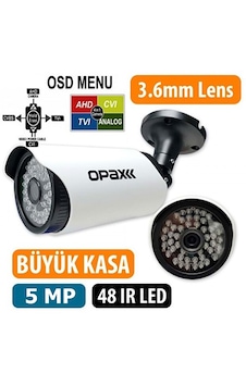 Opax -2860 5 Mp 2608 1952 3.6 Mm Lens 48 Ir Led Ahd 4 In 1 Bullet Opax -2860 5 Mp 2608 1952 3.6 Mm Lens 48 Ir Led Ahd 4 In 1 Bullet