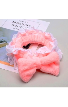 Fırfırlı Peluş Bandana Makyaj Spa Saç Bandı Fuşya Pembe Fırfırlı Peluş Bandana Makyaj Spa Saç Bandı Fuşya Pembe
