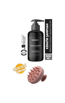 Nedox Yıpranmış Saçlar Için Keratinli Saç Bakım Şampuanı 500 ML + Saç Masaj Tarağı