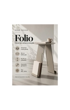 Folio Modern Metal Yan Sehpa Ve Dergilik, Yuvarlak Koltuk Kenarı Kitaplık Sehpa Bej - 945341616 Bej Folio Modern Metal Yan Sehpa Ve Dergilik, Yuvarlak Koltuk Kenarı Kitaplık Sehpa Bej - 945341616 Bej