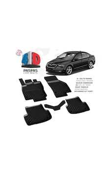 Skoda Octavia A7 4d Araca Özel Havuzlu Kauçuk Paspas 2013-2020