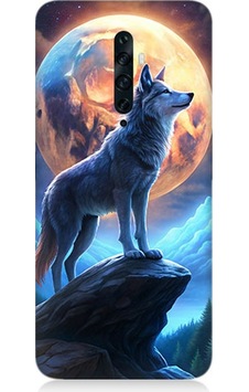 Oppo Reno 2z Uyumlu Geceye Uluyan Yalnızlık Desenli Silikon Kılıf Çok Renkli Oppo Reno 2z Uyumlu Geceye Uluyan Yalnızlık Desenli Silikon Kılıf Çok Renkli