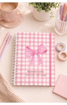 Lizy 2026-2027 Akademik Ajanda - A5 Spiralli Planner Tasarım-4 Pembe