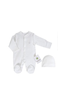 Ciccim Baby Pamuklu Prematüre Bebek Tulumu 4947 Beyaz