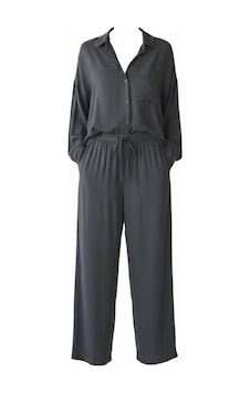 Feg Store Modal Kumaş Rahat Kalıp Oversize Gömlek Pantolon Alt Üst Kadın Takım Antrasit Feg Store Modal Kumaş Rahat Kalıp Oversize Gömlek Pantolon Alt Üst Kadın Takım Antrasit