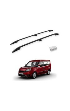 Turtle Fiat Doblo 2 2010-2022 / Uzun Şasi Tavan Çıtası Crown Siyah