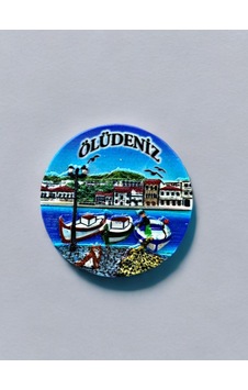 Ölüdeniz Polyester Kabartmalı Magnet Çap: 6,5 Cm Dekoratif Hediyelik Buzdolabı Süsü Kod:1825 Ölüdeniz Polyester Kabartmalı Magnet Çap: 6,5 Cm Dekoratif Hediyelik Buzdolabı Süsü Kod:1825